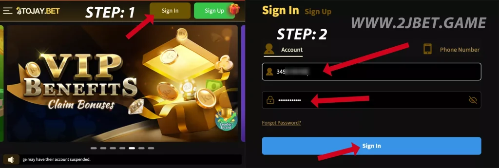 How to Login to 2J Bet